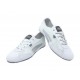 TAYGRA Slim Sneakers, White Body & Silver lines