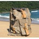 Backpack made out of recicled truck´s cover canvas