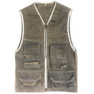Vest made out of recycled truck´s canvas