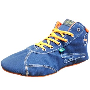 Basket montante Slim Jeans et Orange