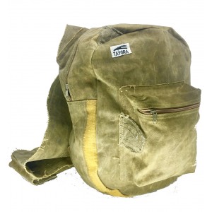 "Anatomic" backpack made out of recicled truck´s cover canvas