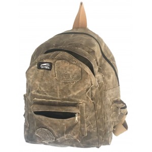 Double Compartment backpack made out of recicled truck´s cover canvas