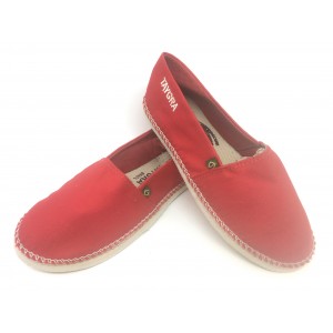 Alpargatas Rojas Unisex con suela de Chanclas