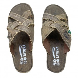 Tong Logos en toile de camion et pneu recycl&eacute;s